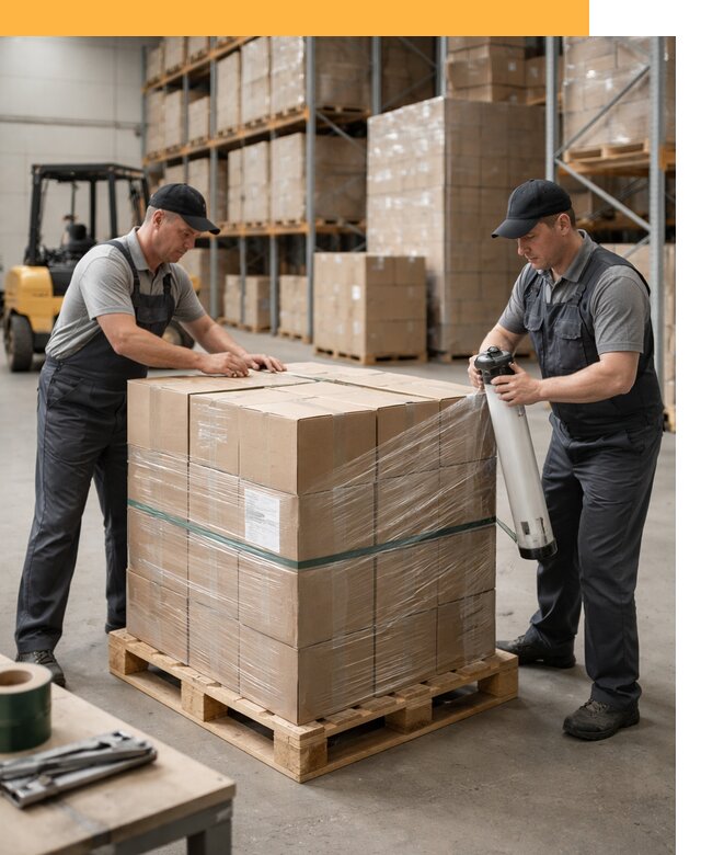 Упаковка и паллетирование грузов от 3605 руб: защита и крепление